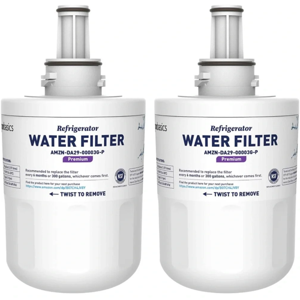 Amazon Basics Replacement Samsung DA29-00003G Refrigerator Water Filter 2-pack